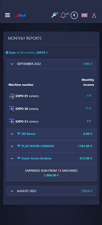 JM Operator - Monthly Reports